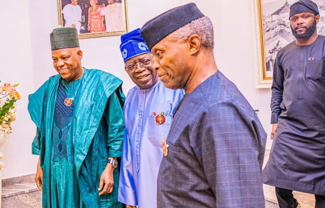 Moment Osinbajo Arrives Tinubu's Residence In Abuja