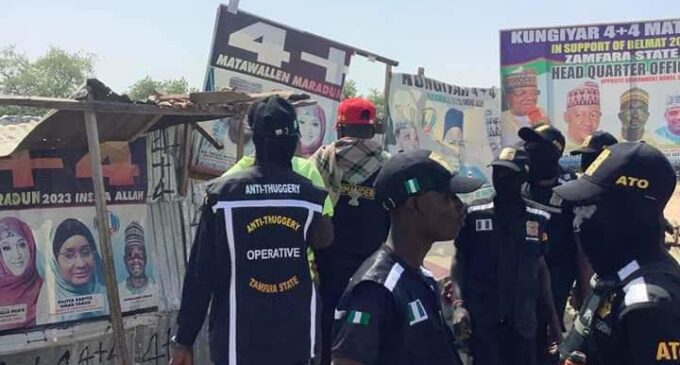 Tension As Matawalle Demolishes APC Campaign Office In Zamfara