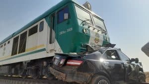 Train Crushes Car In Abuja (Photos And Video)