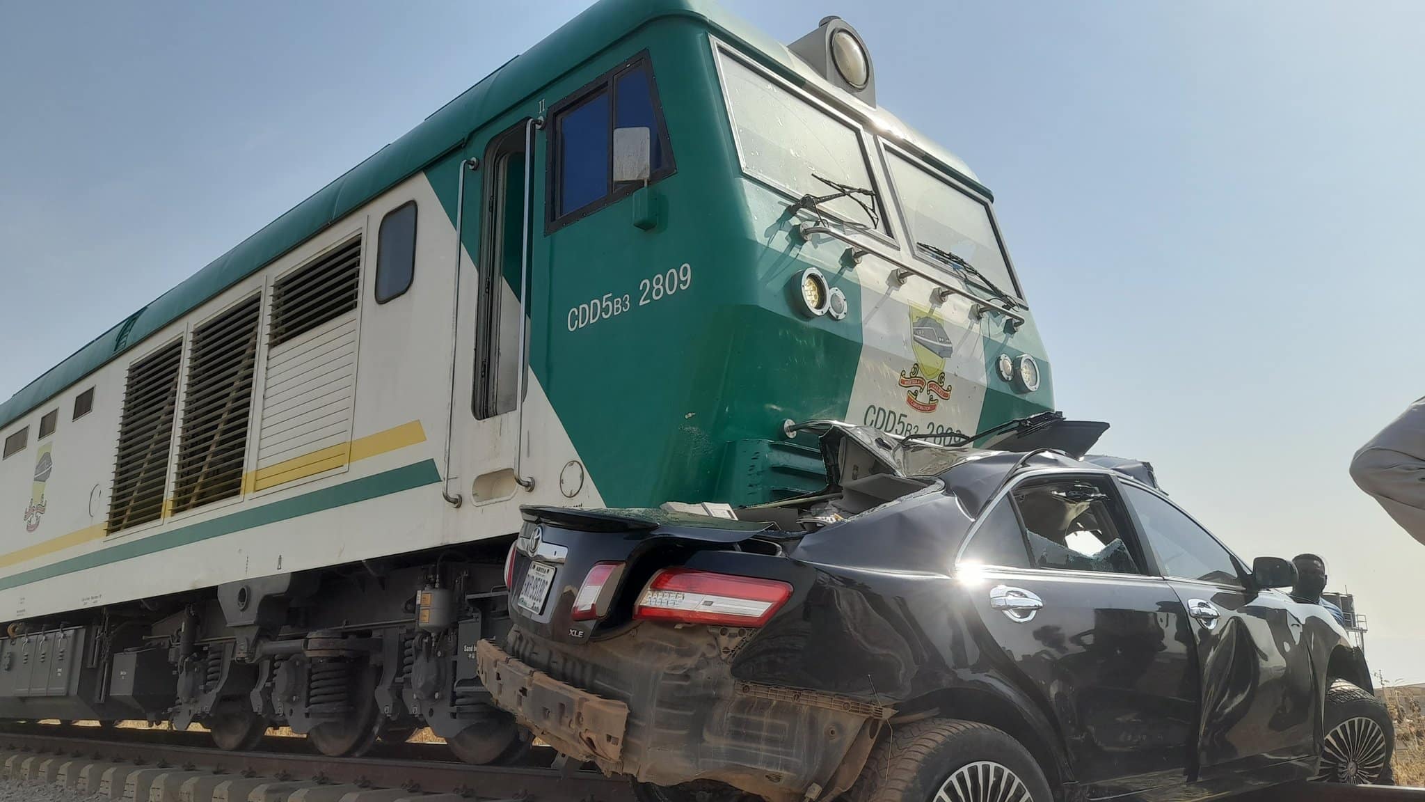 Train Crushes Car In Abuja (Photos And Video)