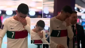 Ronaldo In Tears As Morocco Dump Portugal Out Of World Cup (Video)