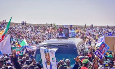 Watch How The Crowd Welcomed Tinubu At Kaduna Stadium