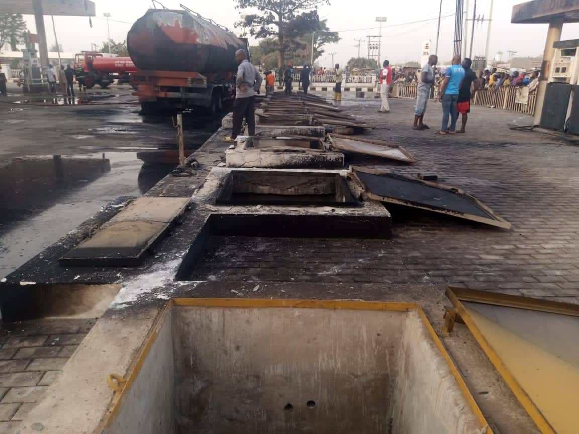 JUST IN: AA RANO Petrol Station Guts Fire In Abuja