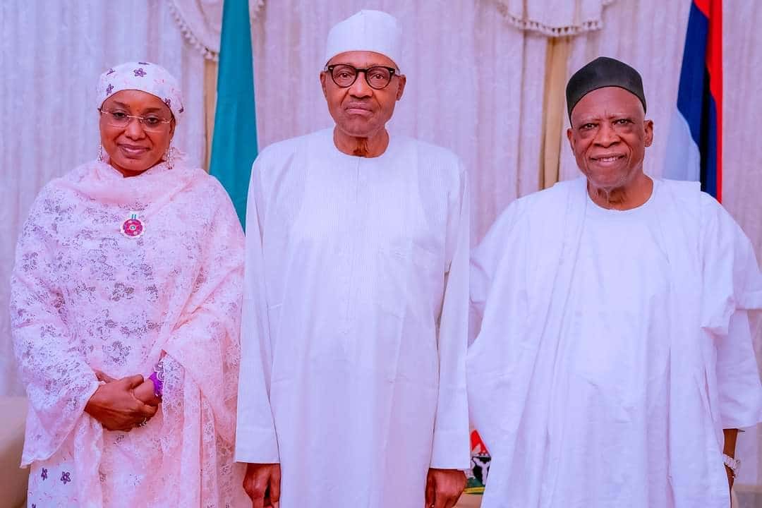 Buhari Meets Aisha Binani, Adamawa APC guber candidate, at Aso Rock