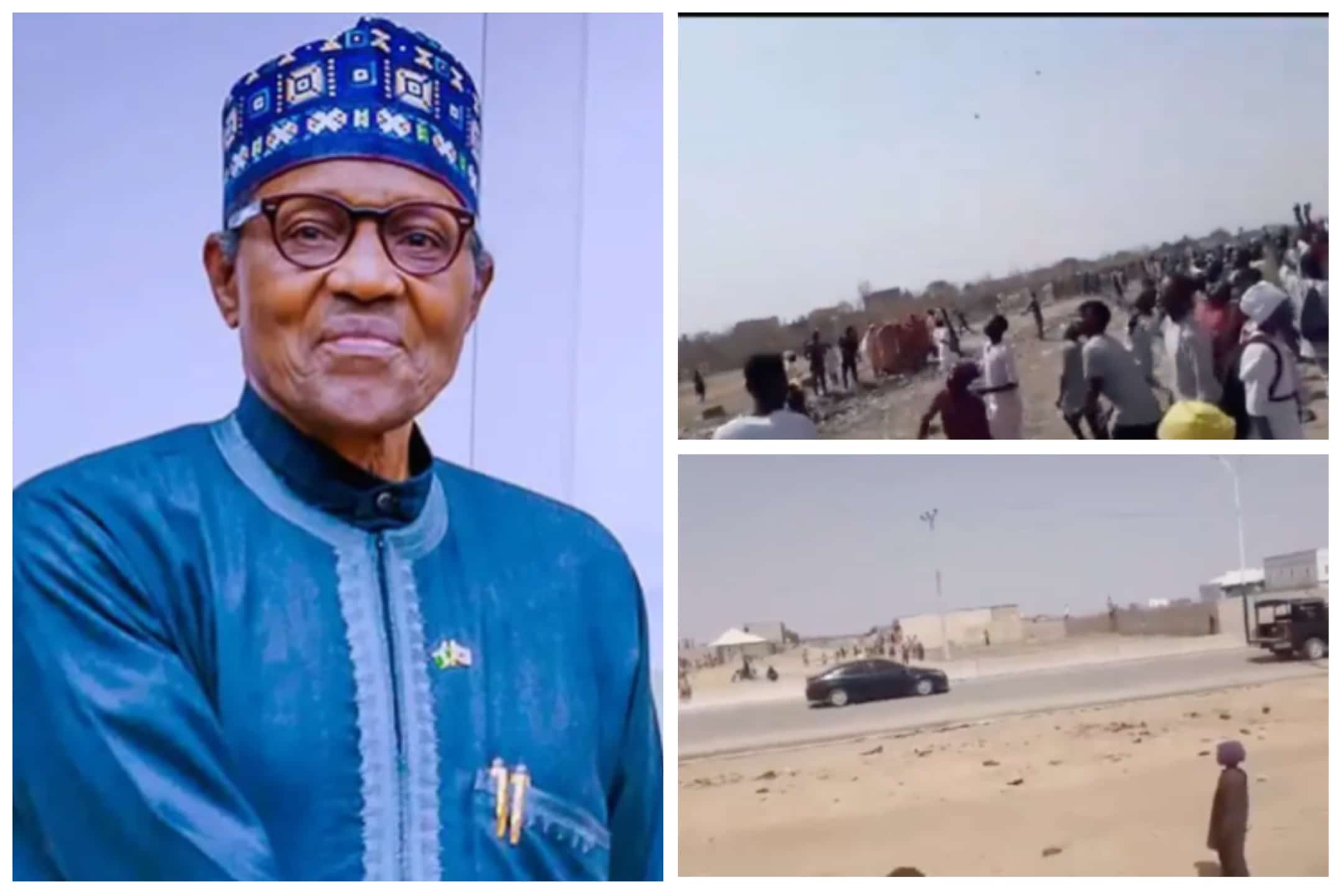 Presidency Reacts To Stoning Of Buhari's Helicopter In Kano, Reveals Those Behind It