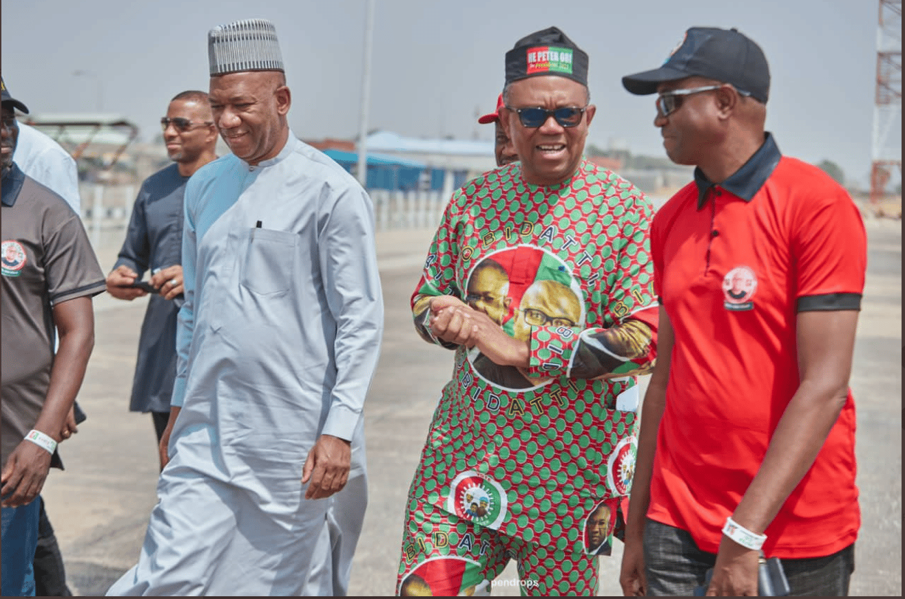 JUST IN: Peter Obi, Yusuf Datti Arrives In Niger State For Labour Party Rally