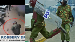 Video: Police Officers Caught On Camera Attempting To Rob Two Businessmen In Nairobi