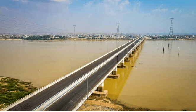 An aerial view of the 2nd Niger Bridge.