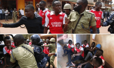 Police Arrests Arsenal Fans Celebrating EPL Match Win Against Man United - [Photos]