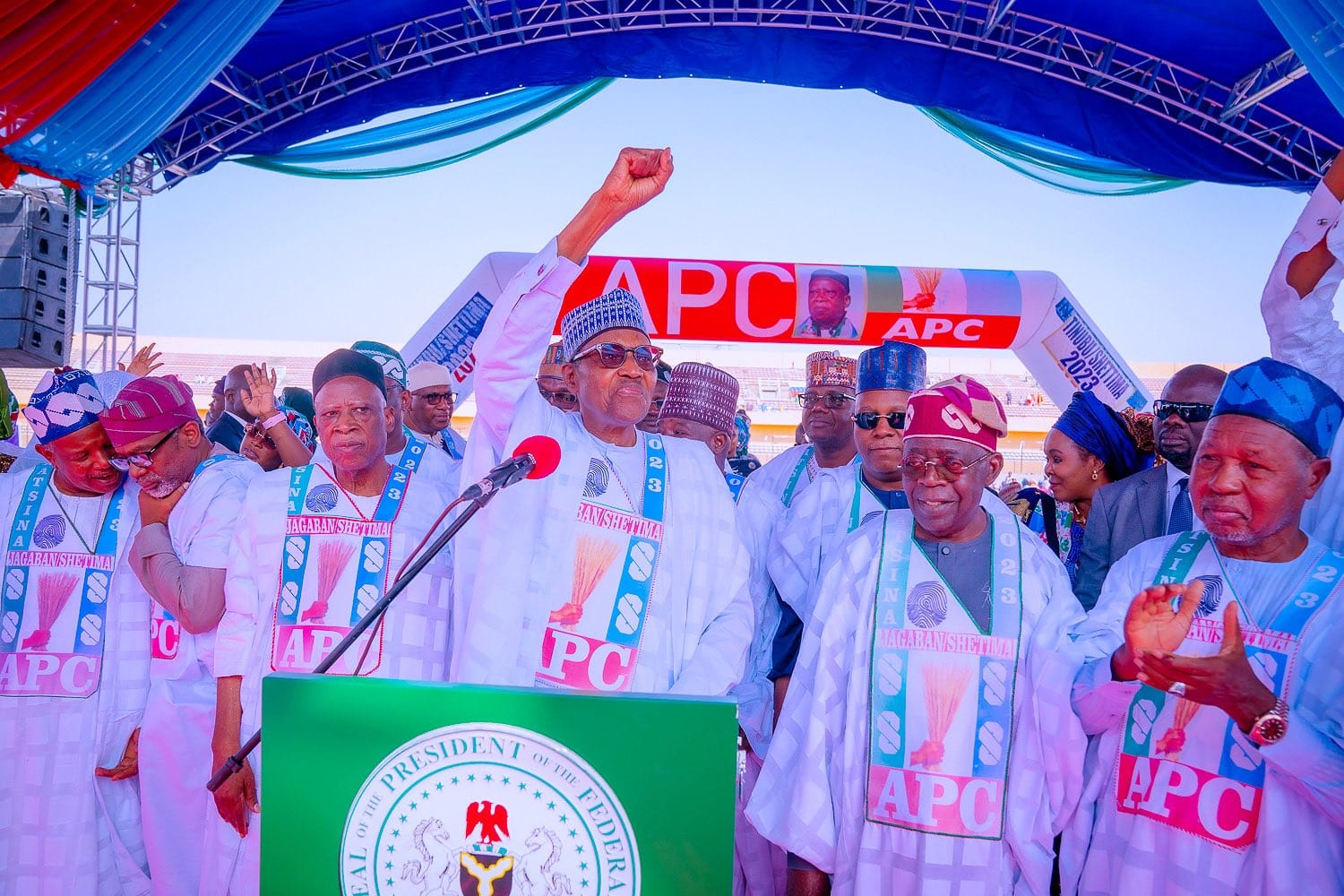 Photos: List of APC Chieftains At Katsina Presidential Campaign Rally