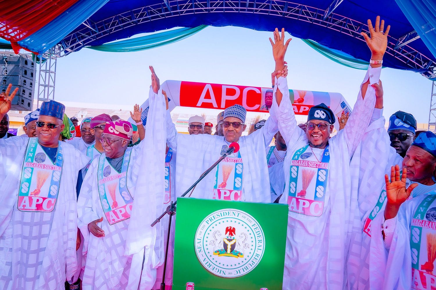 What Buhari Said About Tinubu At APC Presidential Campaign Rally In Katsina