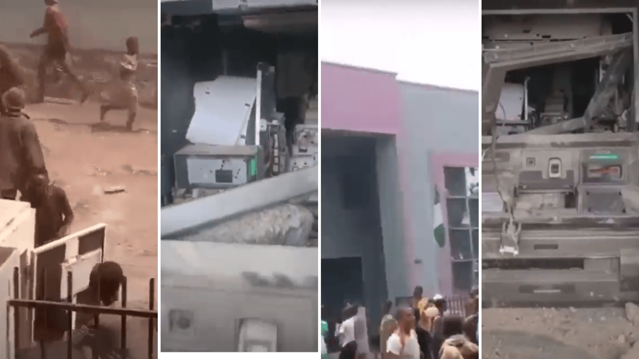 Video: Angry Mob Destroy Ibadan Bank ATM Boot, Chase Bank Staff Away Amid Naira Scarcity