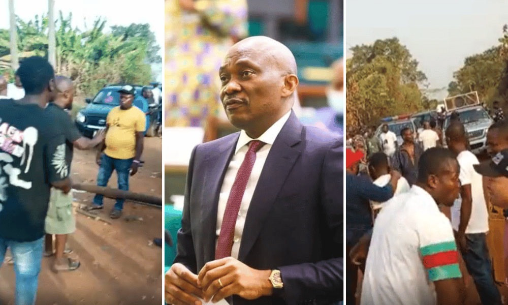 Video: Angry Youths Chase Reps Minority Leader, Elumelu Away From Community