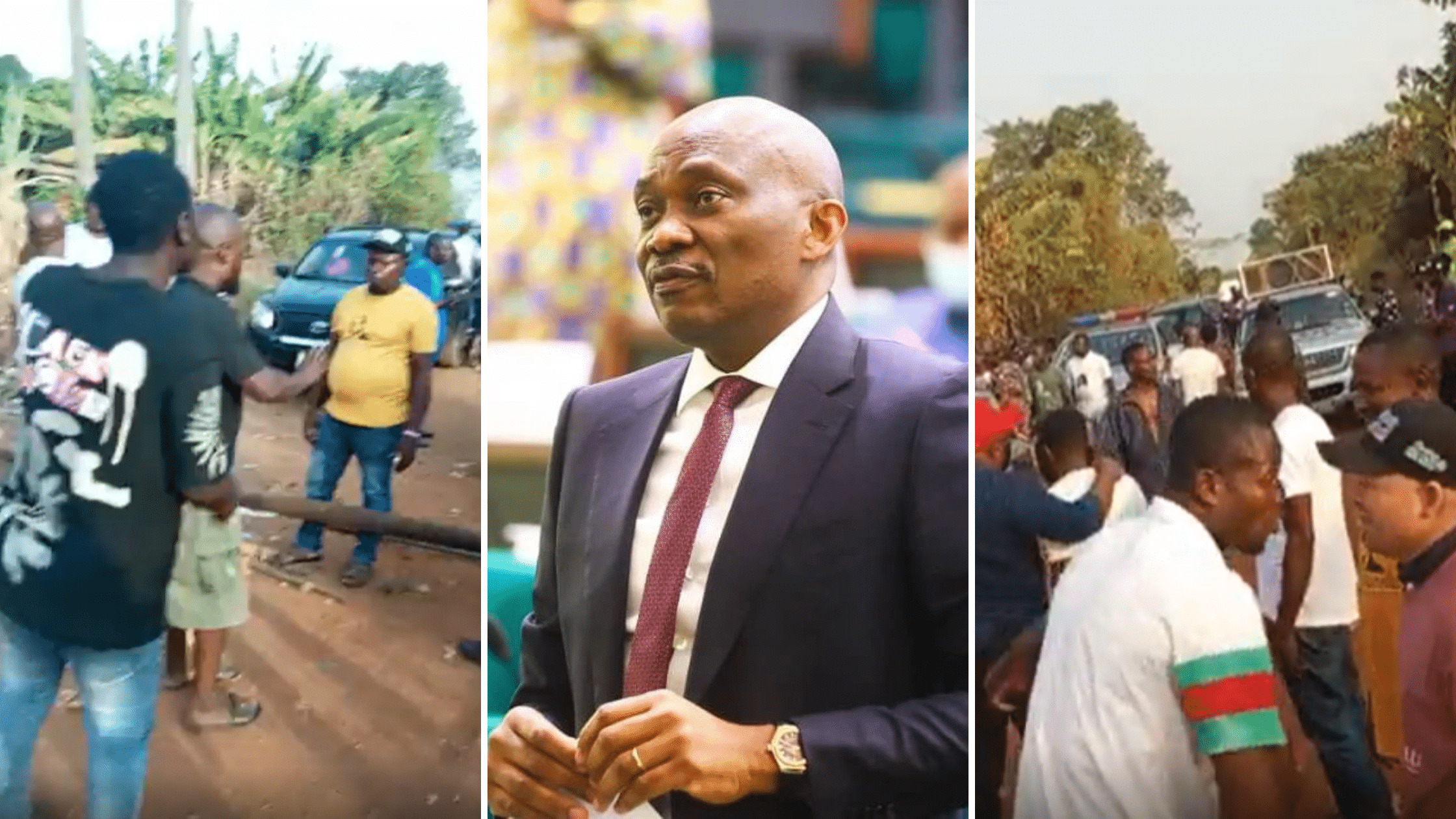 Video: Angry Youths Chase Reps Minority Leader, Elumelu Away From Community