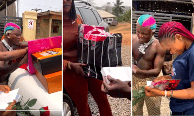 Portable Surprises Wife With Valentine Day Gifts - [Video]