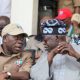 Oshiomhole Reacts As Tinubu Raises Up His Hands During National Anthem - [Video]