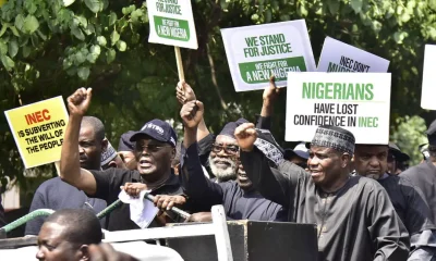 'Sore Losers' - APC Campaign Council Slams PDP Over Protest At INEC Headquarters