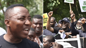 Sowore Reacts As Atiku Leads PDP Supporters To Protest At INEC Headquarters In Abuja