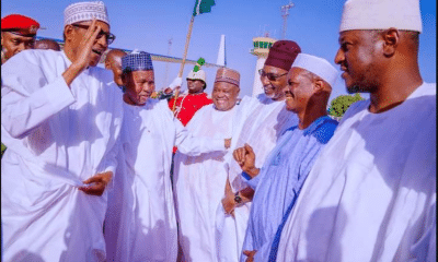 Photos: Buhari Arrives Katsina, Visit Emir Of Daura Ahead Of Guber Elections