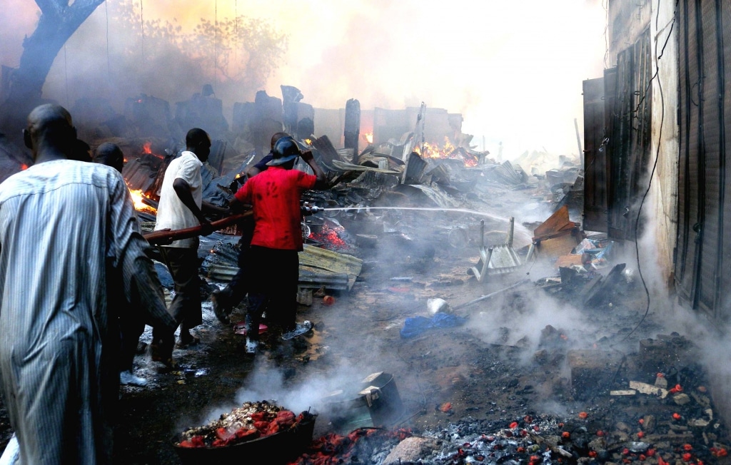 Fire Guts Popular Maiduguri Market On Election Day