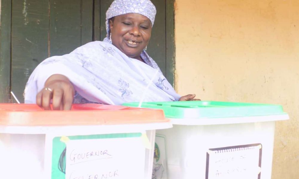Kaduna: APC Deputy Gov Candidate, Hajiya Hadiza Sabuwa Balarabe Votes