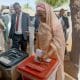 Wife Of Kebbi Governor, Aisha Bagudu, Votes [Photo]