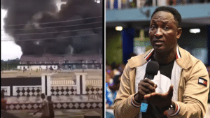 JUST IN: Prophet Jeremiah Fufeyin's Church, Mercyland Catches Fire - [Video]