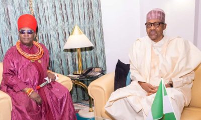 Oba Of Benin Visits Buhari In Aso Rock [Photos]