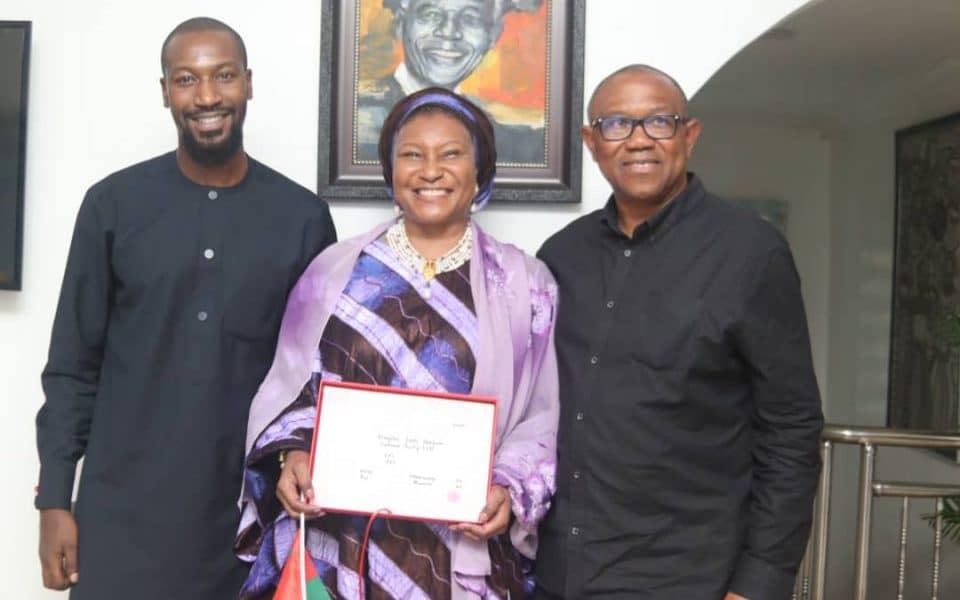 Peter Obi Receives Female FCT Senator-elect, Kingibe [Photos]