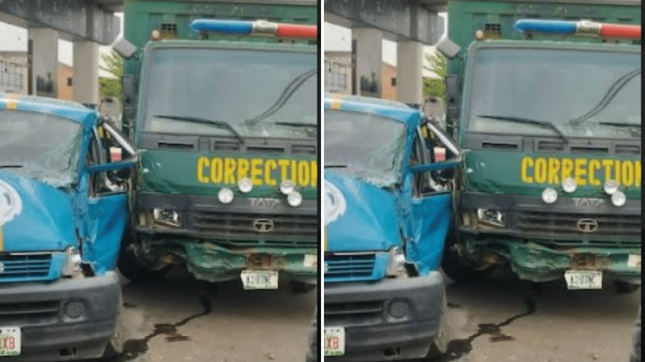 JUST IN: Vehicle Conveying Prisoners Involves In Accident In Osun