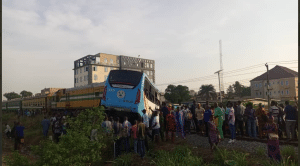 NEMA Reacts As Train Collides With BRT Bus In Lagos