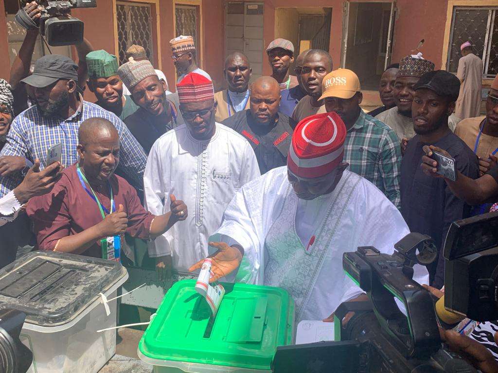 Kano NNPP Gubernatorial Candidate, Abba Kabir Yusuf Votes (Photo)