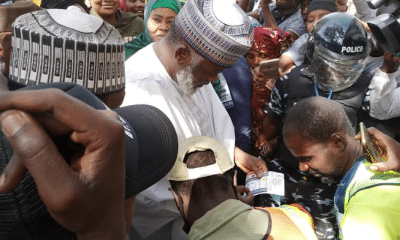 Kano APC Gov Candidate, Gawuna Shows Off Ballot Paper After Voting