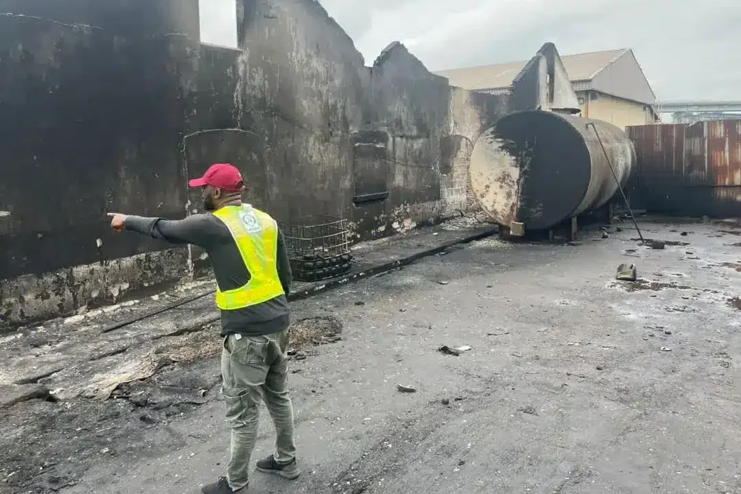 Properties Worth Millions Of Naira Burnt As Fire Guts Warehouse In Lagos