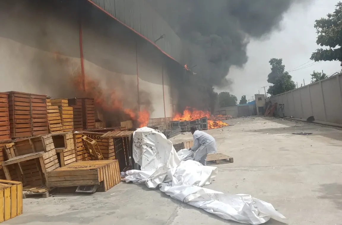 Fire Guts Lagos Logistic Company