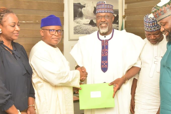 PDP Presents INEC Governorship Nomination Forms To Melaye [Photos]