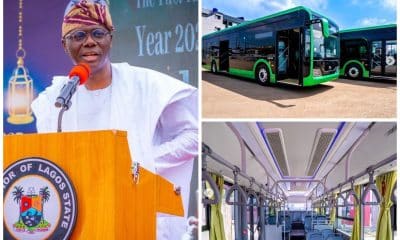 Sanwo-Olu takes deleivery of electric bus