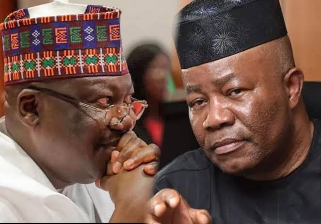 Just In: Akpabio, Lawan Engage In Heated Argument During Senate Plenary