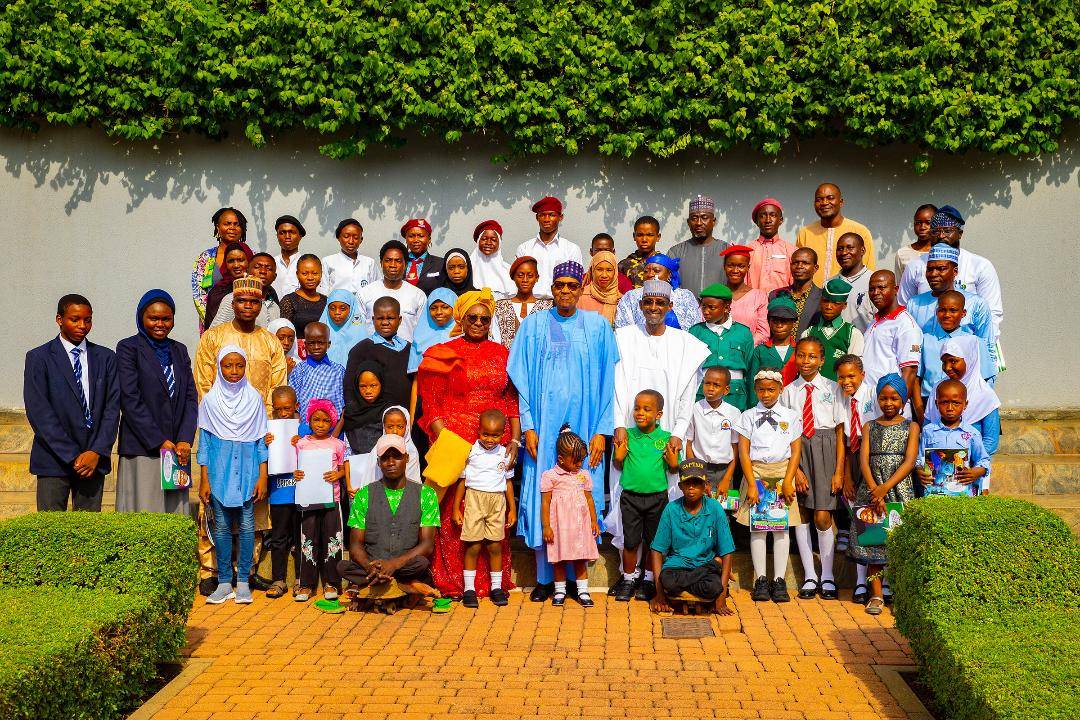 Buhari Celebrates Children’s Day In Aso Rock [Photos]