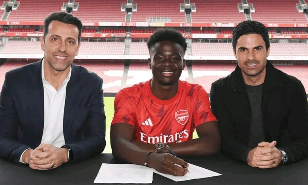JUST IN: Bukayo Saka Extends Stay At Arsenal