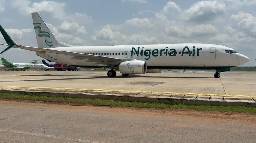 Newly Unveiled Nigeria Air Plane Heads Back To Addis Ababa – David Hundeyin Alleges (Photos)