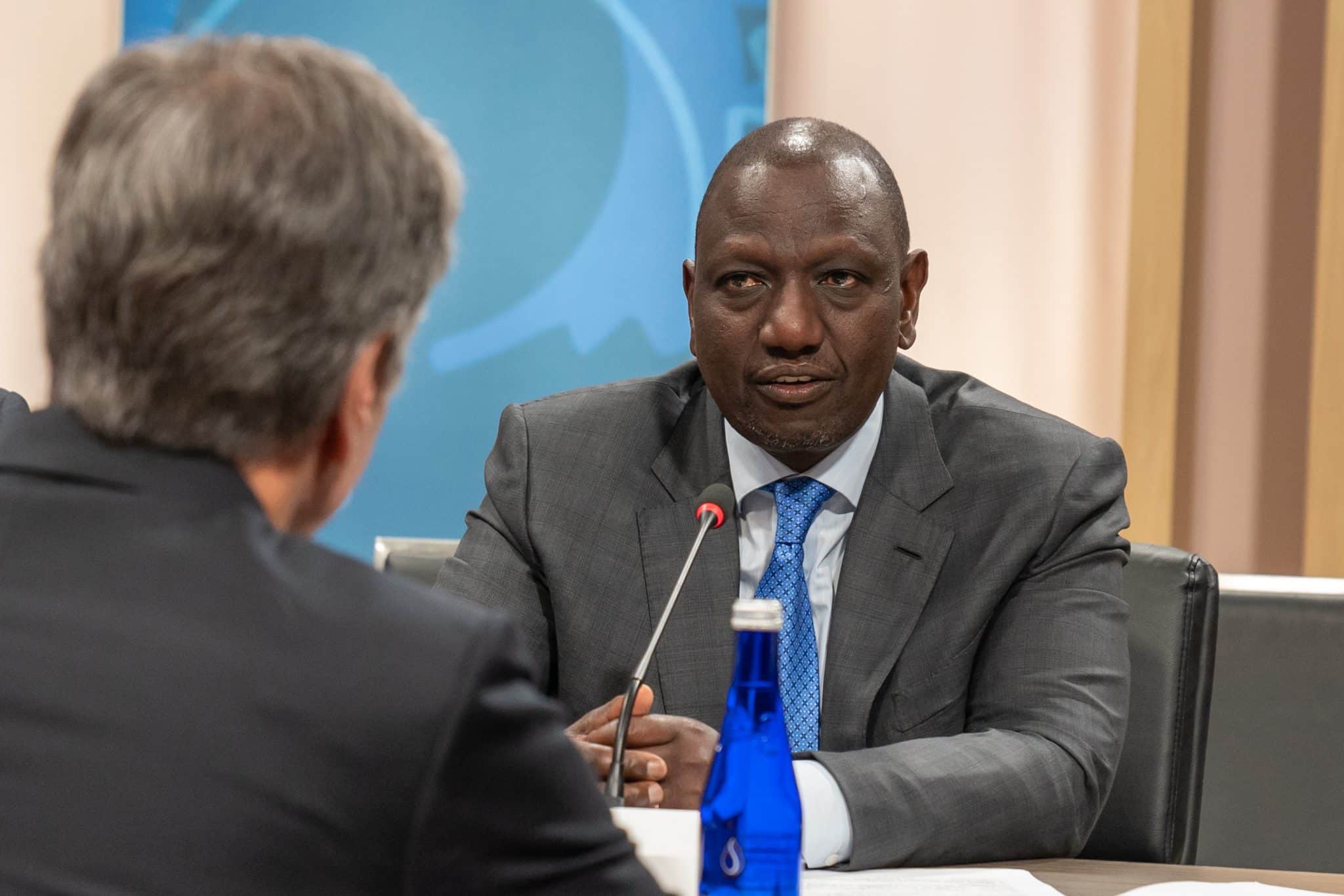 Secretary of State Antony J. Blinken meets with Kenyan President William Ruto on the margins of the U.S.-Africa Leaders Summit in Washington, D.C., on December 15, 2022. [State Department photo by Ron Przysucha