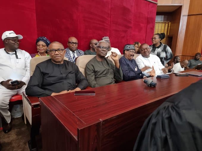 Peter Obi Appears at Presidential Election Tribunal as Pre-Hearing Resumes