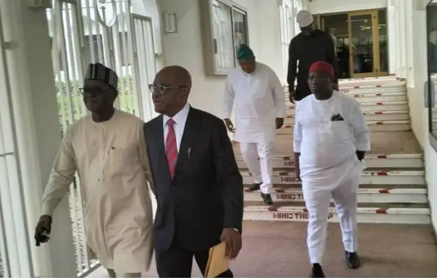 Video Of PDP G-5 Govs Arriving Aso Rock For A Meeting With Tinubu