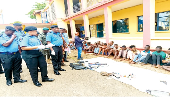 Police Parade 40 Suspected Cultists, Armed Robbers, Others In Ogun