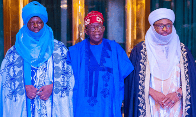 Tinubu Hosts Two Prominent Northern Emirs In Aso Rock [Photos]