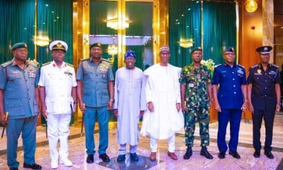 Breaking: Tinubu Meets Service Chiefs, IGP In Aso Rock