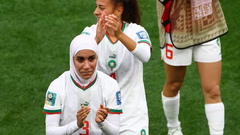 Nouhaila Benzina is the first footballer to compete in a senior women's international championship and FIFA World Cup while wearing a hijab.