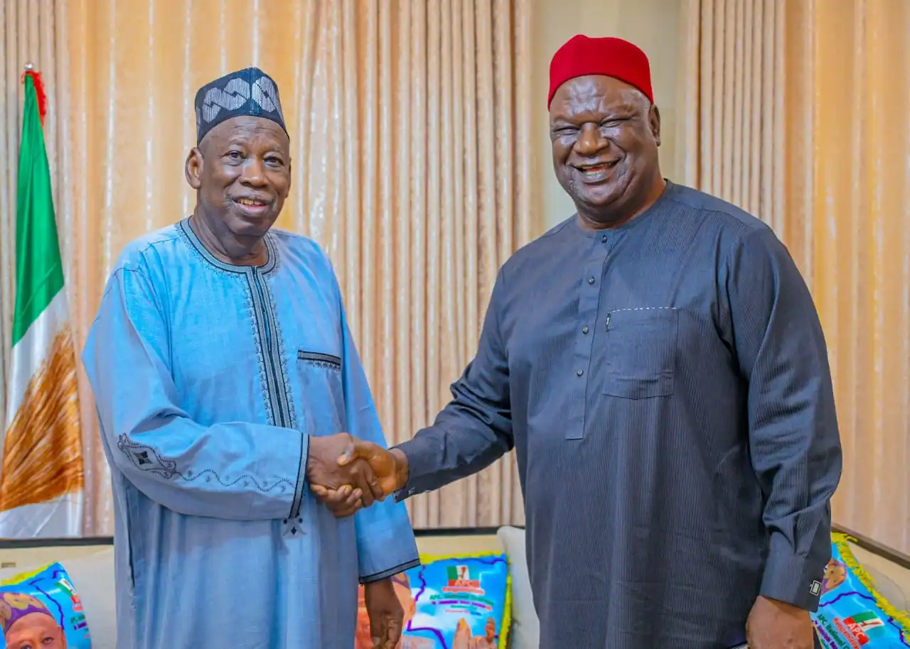 Defection: PDP's Anyim Pius Meets APC Chairman, Ganduje