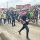 BREAKING: Mob Beat Policeman To Stupor For Causing BRT Accident In Lagos